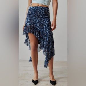 Urban Outfitters Navy Asymmetrical Skirt